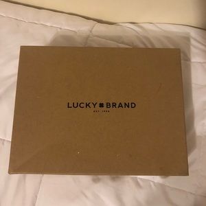 Toffee colored booties from lucky brand.